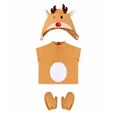 thumbnail image 1 of YunPes Kids Girls Christmas Dress Outfits Boys Deer Jumpsuit Suit Gloves Hat Christmas Reindeer Bodysuit Cute Animal Outfits, 1 of 4