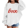 thumbnail image 1 of YunPes Kids' Heart Print Oversized Sweatshirts Fall Winter Warm Comfy Crewneck Pullover Tops with Love Design for Teen Girls Boys, 1 of 7