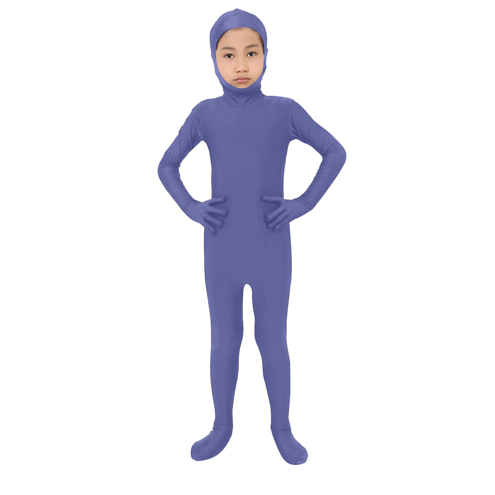 YunPes Kids Open Face Spandex Halloween Bodysuit One Piece Unisex Stretch Plain Unitard Child Cute Festival Body Suit jumpsuit