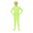 thumbnail image 1 of YunPes Kids Open Face Spandex Halloween Bodysuit One Piece Unisex Stretch Plain Unitard Child Cute Festival Body Suit jumpsuit, 1 of 5