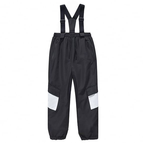 YunPes Kids Ski Bib Overalls for Teen Boys Girls Winter Snow Pants Thick Warm Ski Jumpsuit Waterproof Windproof Drawstring Snowpants