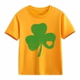 thumbnail image 1 of YunPes Kids St. Patrick's Day Shirt Toddler Girls Boys Letter Print T Shirt Tops Short Sleeve Graphic Tees Casual Clothes, 1 of 1