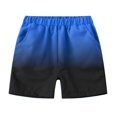thumbnail image 1 of YunPes Kids Summer Athletic Shorts Knee Length Straight Leg Gradient Shorts Versatile Fashion Bermuda Shorts for Unisex, 1 of 3