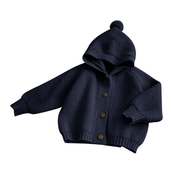 YunPes Knitted Hoodies for Teen Girls Vintage Button down Sweaters Kids Cute Casual Comfy Cardigan Fall Winter Aesthetic Clothes
