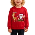 thumbnail image 1 of YunPes Merry Christmas Reindeer and Snowman Print Kids Casual Sweatshirt Crew Neck Top 18 Month Boy Sweater, 1 of 6