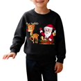 thumbnail image 1 of YunPes Merry Christmas Reindeer and Snowman Print Kids Casual Sweatshirt Crew Neck Top 18 Month Boy Sweater, 1 of 5