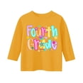 thumbnail image 1 of YunPes Multicolor Letter Print Long Sleeve T Shirt Boys Girls Fourth Grade Back to School Tee Tops Elementary Student Loose Casual School Clothes, 1 of 4