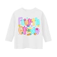 thumbnail image 1 of YunPes Multicolor Letter Print Long Sleeve T Shirt Boys Girls Fourth Grade Back to School Tee Tops Elementary Student Loose Casual School Clothes, 1 of 4