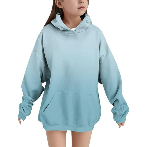 YunPes Oversized Hoodie for Girls Graphic Long Sleeve Trendy Hooded Sweatshirts with Pockets Teen Daily Casual Pullover