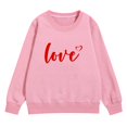 thumbnail image 1 of YunPes Oversized Sweatshirt for Girls Cute Heart Print Pullover Tops Teen Girls School Fashion Crewneck Tops Kids Birthday Outfits, 1 of 6