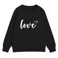thumbnail image 1 of YunPes Oversized Sweatshirt for Girls Cute Heart Print Pullover Tops Teen Girls School Fashion Crewneck Tops Kids Birthday Outfits, 1 of 6