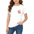 thumbnail image 1 of YunPes Short Sleeve T-Shirt for Girls Cute Squirrel Print Crewneck Tee Summer Casual Confortable Pullover Tops for Kids, 1 of 5