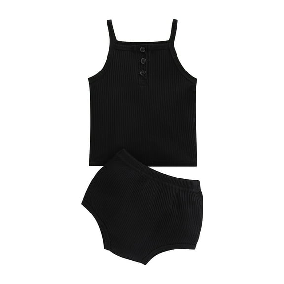 YunPes Sleeveless Vest with Spaghetti Strap Button Front Crop Tank Top Ribbed Knit Slim Fit Basic Solid Color Crop Tops and Shorts