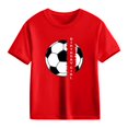 thumbnail image 1 of YunPes Soccer Print T-Shirt for Girls Crewneck Short Sleeve Tee Birthday Theme Summer Casual Basic Clothes for 2-13Y, 1 of 4