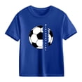 thumbnail image 1 of YunPes Soccer Print T-Shirt for Girls Crewneck Short Sleeve Tee Birthday Theme Summer Casual Basic Clothes for 2-13Y, 1 of 3