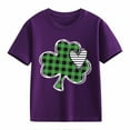 thumbnail image 1 of YunPes St Patricks Day Kids Short Sleeve Shirt Boys Girls Graphic Tees Toddler Lucky Cloverss TShirt Tops Casual Clothes, 1 of 1