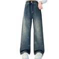 thumbnail image 1 of YunPes Star Baggy Jeans for Girls High Waisted Wide Leg Patchwork Jeans Trendy Y2K Streetwear Skater Denim Pants Aesthetic Trousers, 1 of 9