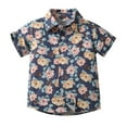 thumbnail image 1 of YunPes Teen Boys Hawaii Shirt Kids Summer Coconut Vacation Tropical Short Sleeve Shirt Baby Button Down Holiday Beach Wear, 1 of 3