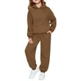 thumbnail image 1 of YunPes Teen Girls Boys 2 Piece Tracksuit Athletic Sweatsuits Fleece Hoodies Pullover and Jogger Sweatpants Clothing Sets for Kids, 1 of 7