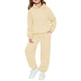 thumbnail image 1 of YunPes Teen Girls Boys 2 Piece Tracksuit Athletic Sweatsuits Fleece Hoodies Pullover and Jogger Sweatpants Clothing Sets for Kids, 1 of 7