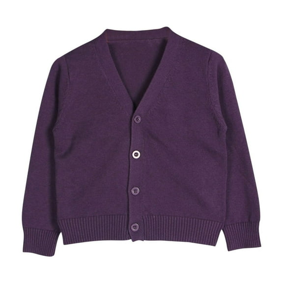 YunPes Teen Girls Cotton Knit Cardigan Kid School Unifor𝐦 Button down Sweater Basic Solid Loose Jacket Preppy Aesthetic Outfits