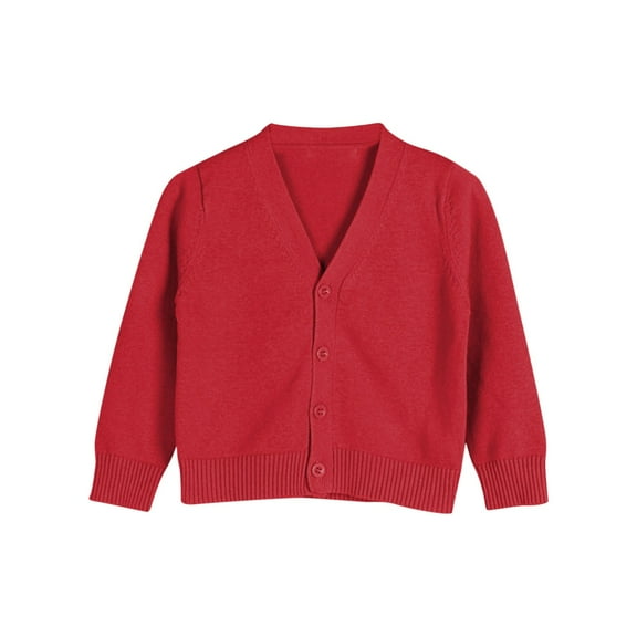 YunPes Teen Girls Cotton Knit Cardigan Kid School Unifor𝐦 Button down Sweater Basic Solid Loose Jacket Preppy Aesthetic Outfits