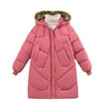 thumbnail image 1 of YunPes Teen Girls Puffer Coat Winter Warm Parka Windproof Jacket Down Insulated Faux 𝐅𝐮r Hooded Quilted Outerwear Clothes, 1 of 6