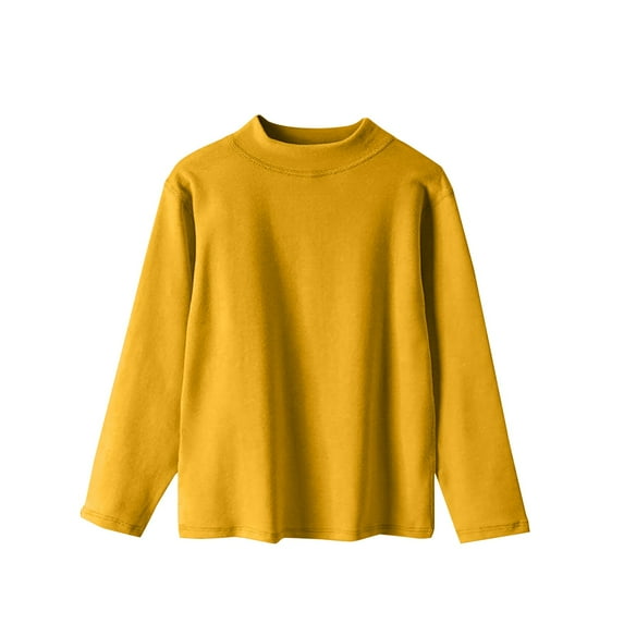 YunPes Teen Girls Thermal Sweater Long Sleeve Mock Neck Fleece Base Layer Underwear Fall Winter Warm Soft Pullover Tops