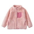 thumbnail image 1 of YunPes Teen Po𝐥ar Fleece Zip Jacket Mock Neck Warm Sherpa Coat Boys Girls Shaggy Thick Fall Winter Outwears with Pocket, 1 of 7