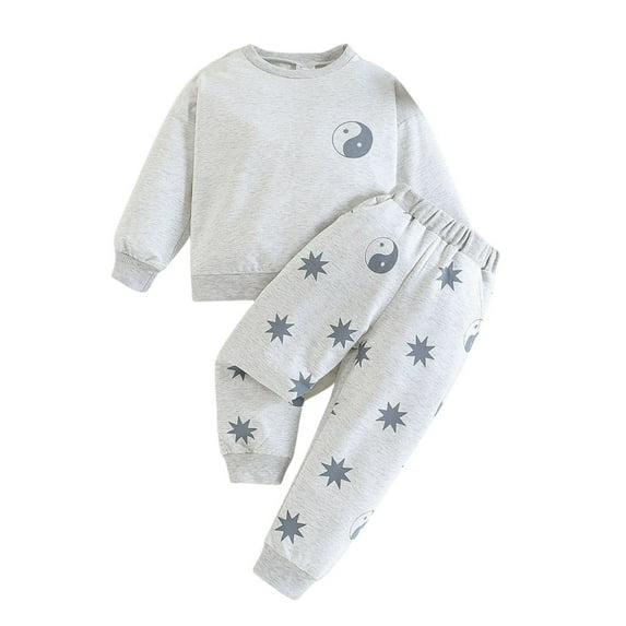YunPes Toddler Baby Girl Boy St St Day Outfit Long Sleeve Sweatshirt Top Charm Pants Set