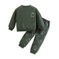 thumbnail image 1 of YunPes Toddler Baby Girl Boy St St Day Outfit Long Sleeve Sweatshirt Top Charm Pants Set, 1 of 9