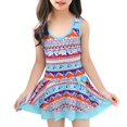 thumbnail image 1 of YunPes Toddler Baby Girls Swim Dress Bathing Suit Beach Swimwear with Cap Girl Bikini Swimsuit, 1 of 7