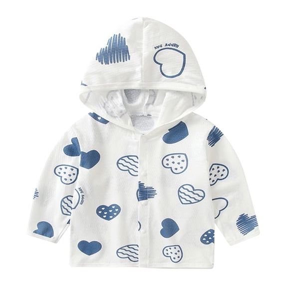 YunPes Toddler Boy Girls Sun Protection Jacket Lightweight Cotton Comfy Button down Jacket Baby Cute Cartoon Graphic Dry Fit Coat
