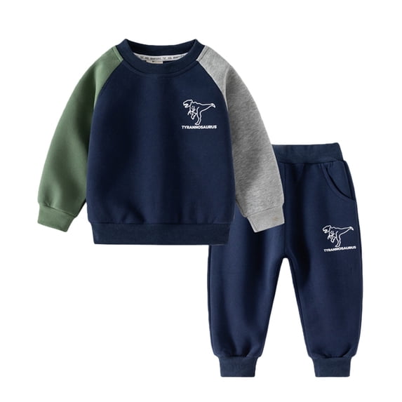 YunPes Toddler Boys Clothes Sets Little Boy Clothing Long Sleeve Pullover Jogger Pants Kids 2 Pieces Outfits 6 Month Old Baby Clothes