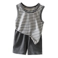 thumbnail image 1 of YunPes Toddler Boys Clothes for Baby Boy Summer Outfits Sleeveless Tank Top and Shorts Set Kids Clothes Boys, 1 of 6