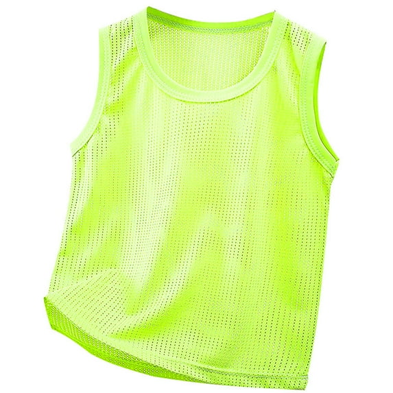 YunPes Toddler Boys Dry-Fit Active Tank Tops Moisture-Wicking Mesh Athletic Sleeveless Shirts Kids Running Basketball Sport Outfits