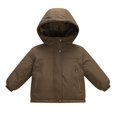 thumbnail image 1 of YunPes Toddler Boys Fleece Lined Puffer Jacket Full Zip Hooded Winter Coat with Zip Pockets Kids Windproof Warm Outerwear, 1 of 5