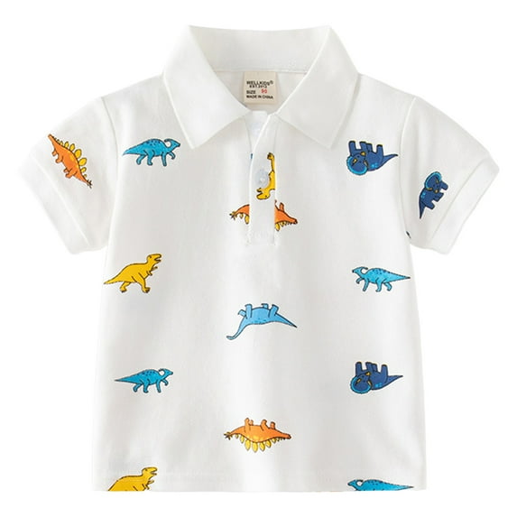 YunPes Toddler Boys Golf Polo Shirts Short Sleeve Cute Hawaiian Performance Polo Shirt Kids Summer Casual 𝐔niform Active Tops
