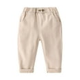 thumbnail image 1 of YunPes Toddler Girls Boys Wide Leg Cargo Pant Baggy Back to School Fashion Casual Pants Elastic Waisted Loose Straight Jeans, 1 of 9