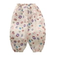 thumbnail image 1 of YunPes Toddler Girls Cute Graphic Summer Pants Casual Elastic Waist Loose Comfy Cotton Trousers for Kids Kids Softball Leggings, 1 of 7