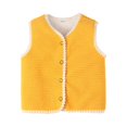 thumbnail image 1 of YunPes Toddler Girls Winter Fleece Vest Soft Plush Sleeveless V-Neck Jacket Coat Cozy Flannel Warm Layer Tops Kids Fashion Fall Clothes, 1 of 4