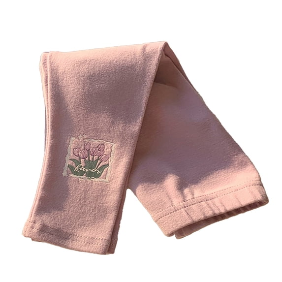 YunPes Toddler Infant Fleece Leggings Baby Girls Cute Full Length Tights Kids Elastic Waist 𝐒tretch Pants Winter Warm Comfy Clothes