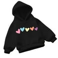 thumbnail image 1 of YunPes Unisex Kids Heart Hoodies Girls Colorful Pattern Love Print Pullover Hooded Sweatshirt Boys Aesthetic Valentines Tops Sweater, 1 of 3