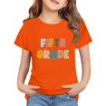 thumbnail image 1 of YunPes Unisex Kids School Short Sleeve T-shirt Fifth Grade Graphic Print Tees Boys & Girls Basic Versatile Tops for Back to School, 1 of 5