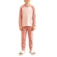 thumbnail image 1 of YunPes Unisex Kids Spring Fall Outfits Contrast Raglan Long Sleeve Pullovers & Pants Kids Soft Cozy Loungewear Set 2pcs, 1 of 6