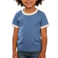thumbnail image 1 of YunPes Unisex Short Sleeve Ringer Tee Crew Neck Slim Fit Color Block T-shirts Summer Casual Athletic Tops for Boys & Girls, 1 of 4