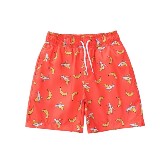 YunPes Youth Boy's Hawaiian Beach Shorts Board Shorts Elastic Waist Swim Trunks with Drawstring Kids Casual vacation Clothes