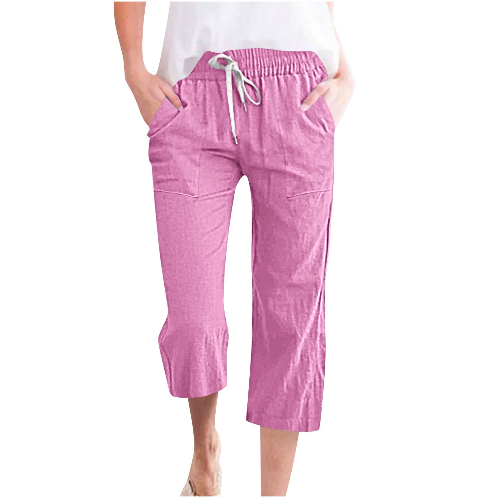 YunYi Now Trending Women Cargo Pants Stretchy Capri Pants for Women ...