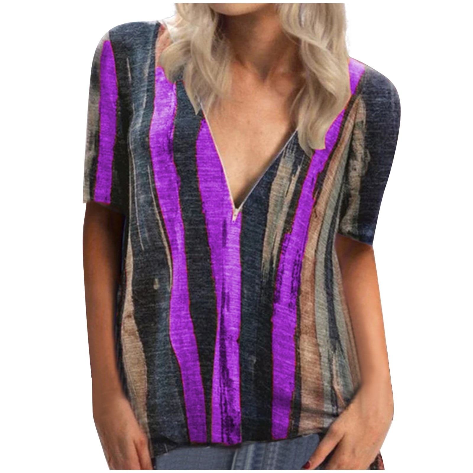YunYi Womens Tops Summer Work Tee Shirts for Women Loose Fit Blouses for Women Business Casual