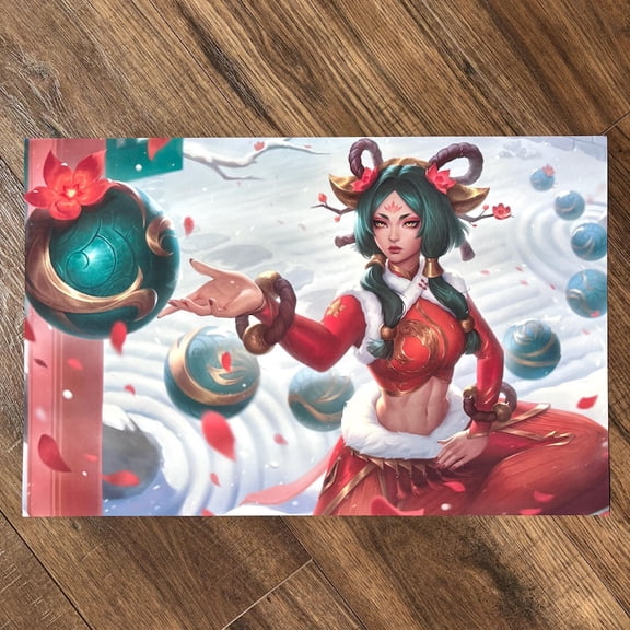 Yunara Petals of Spring Poster, League of Legends Fantasy Gaming Wall Art 8x12 Inches, UNFRAMED